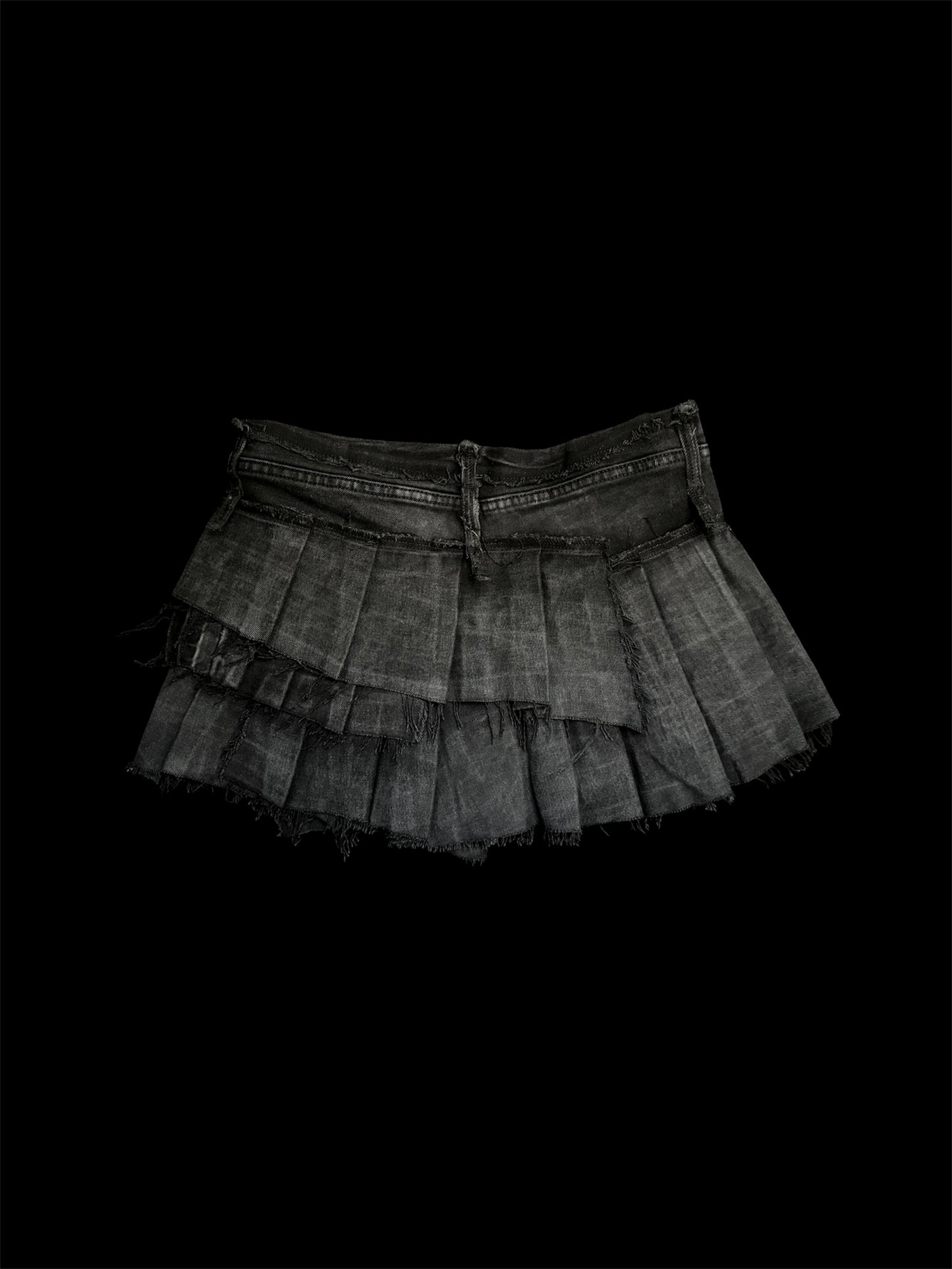 eyelet denim skirt